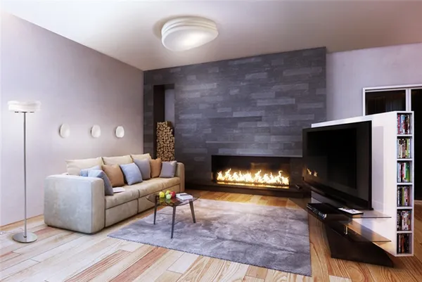 Электрокамин с телевизором в интерьере: топ идей