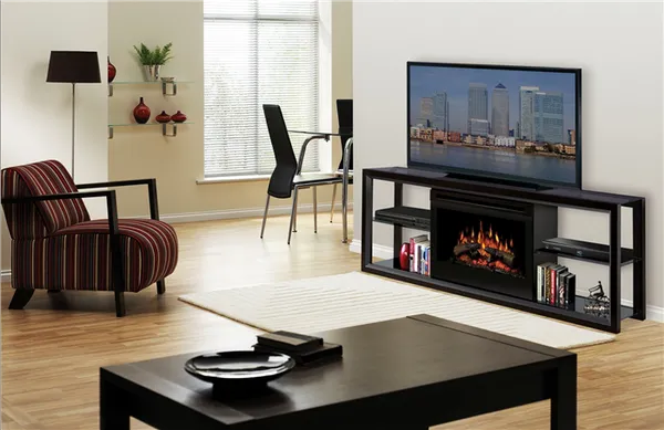 Электрокамин с телевизором в интерьере: топ идей