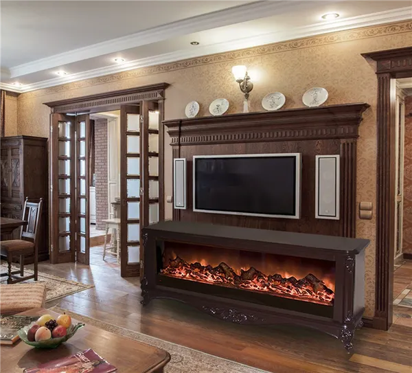 Электрокамин с телевизором в интерьере: топ идей