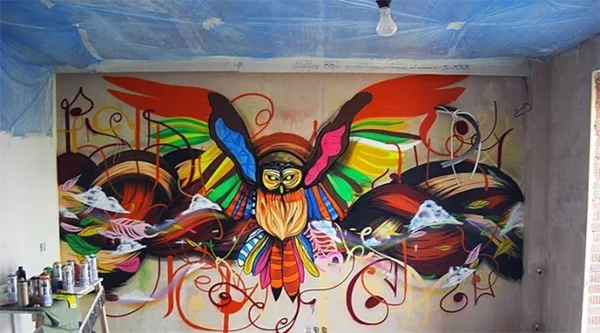 Идеи росписи стен граффити. Граффити на стене. 2