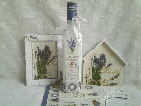 декупаж бутылок