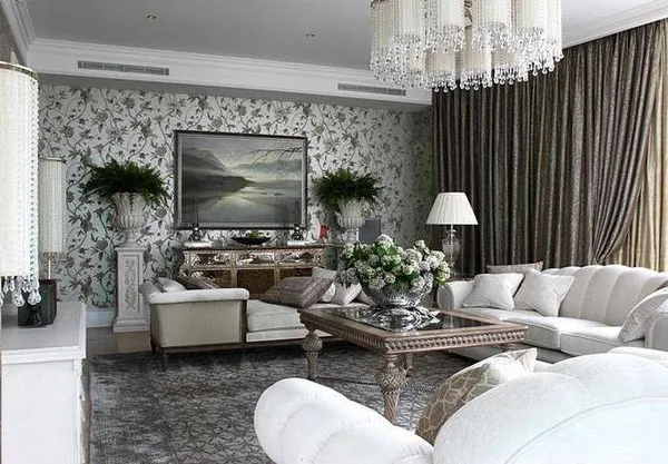 Шторы к серым обоям