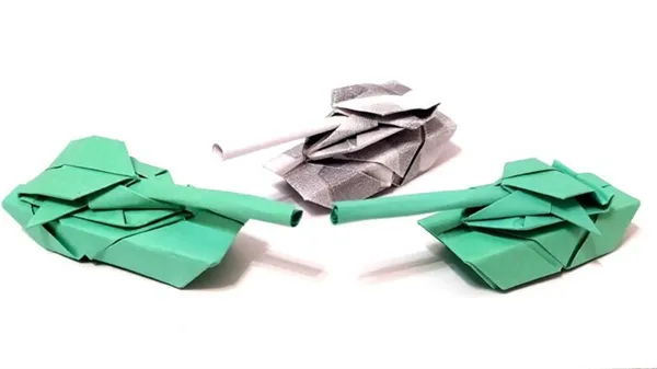 Как сделать боевую технику из бумаги оригами. Военная техника своими руками. 68