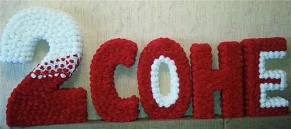 цифры и буквы из салфеток дизайн