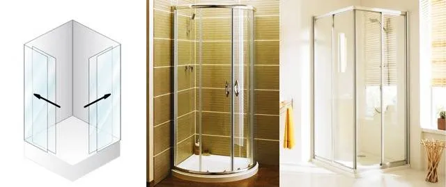 разновидности душевых кабинок угловых