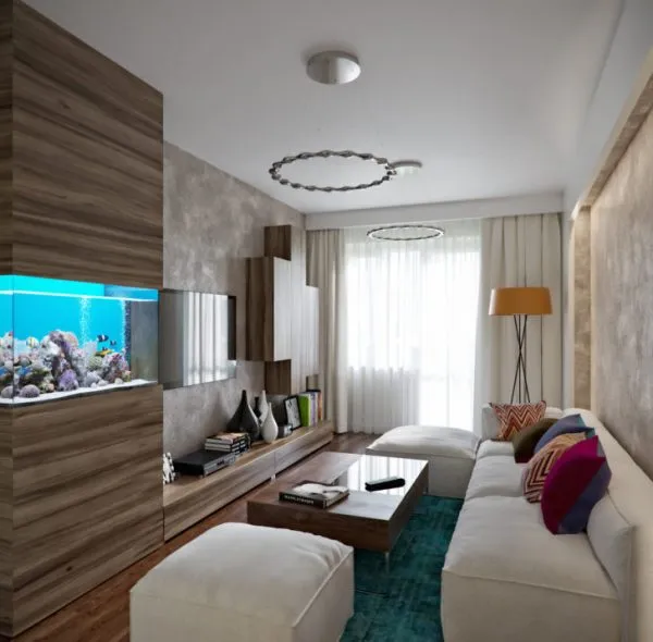 Какие обои выбрать для зала, чтобы комната казалась больше. Обои для зала в частном доме. 10