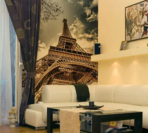 Какие обои выбрать для зала, чтобы комната казалась больше. Обои для зала в частном доме. 4