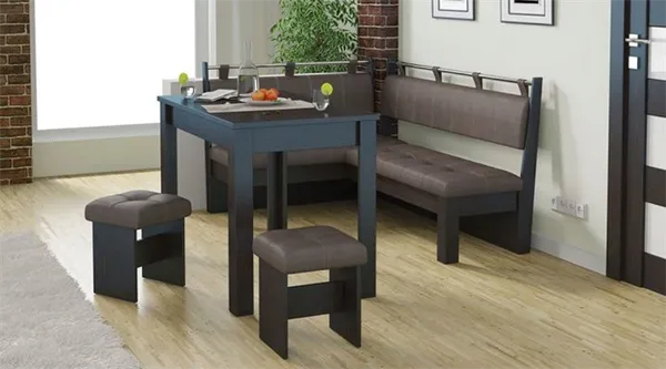 Как выбрать скамью на кухню. Лавка для кухни со спинкой. 2