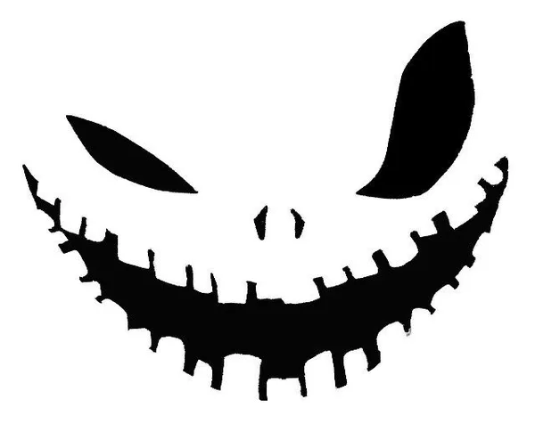 Как вырезать тыкву на Хеллоуин. Рисунок для тыквы на хэллоуин. 3