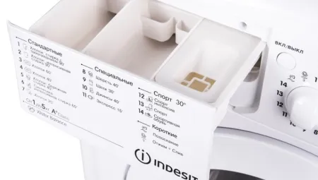 Куда и как засыпать порошок в стиральной машине Indesit?