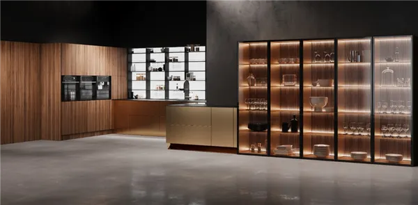 Кухня без ручек в современном стиле