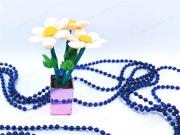 пластилиновые ромашки