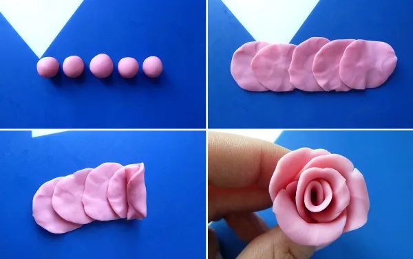 Цветы из воздушного пластилина пошагово своими руками