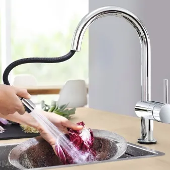 12 лучших смесителей для кухни с гибким изливом. Смеситель для кухни с гибким изливом. 5