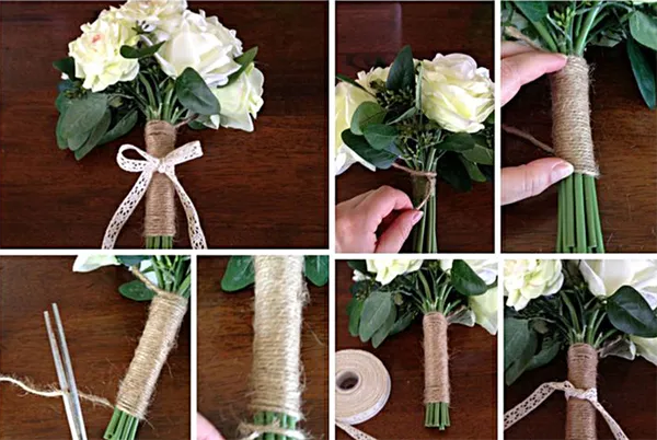 Цветы оформленные в бумагу