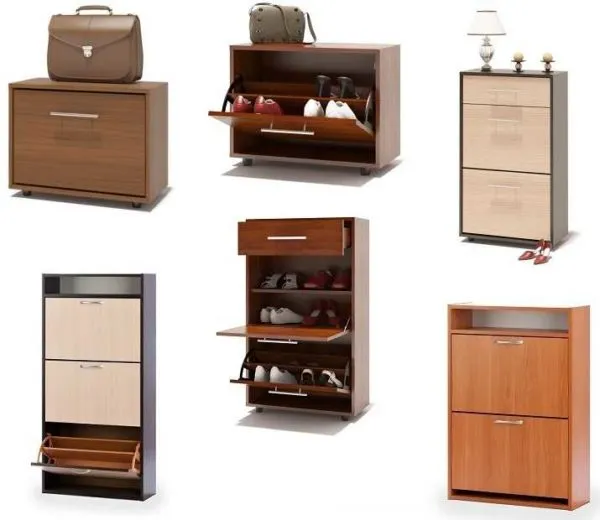 Шкафы или комоды для обуви - вот название калошниц закрытого типа