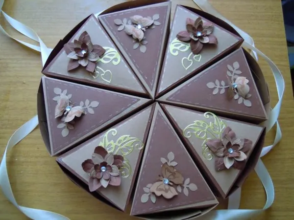 Оригами торт из модулей. Торт из бумаги. 6