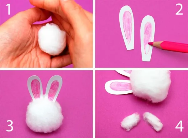 Зайчик из ваты мастер-класс