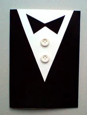 Проста открытка-смокинг