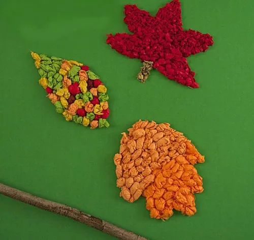 Осенние листья из бумаги 5