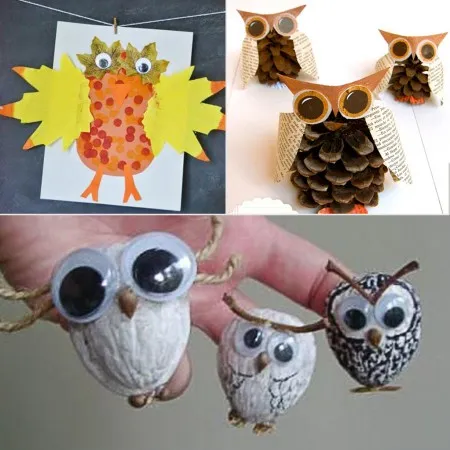 Сова своими руками: из листьев, шишек и многого другого