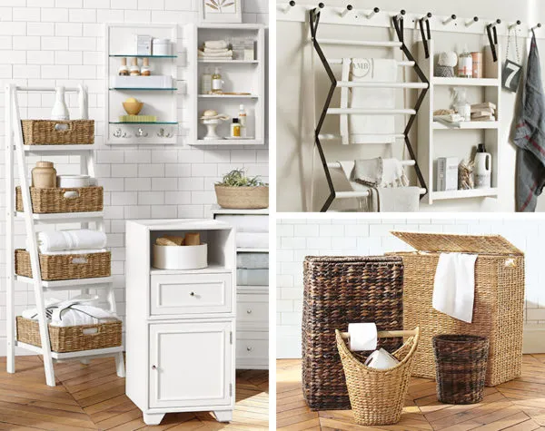 Напольная полка в ванной