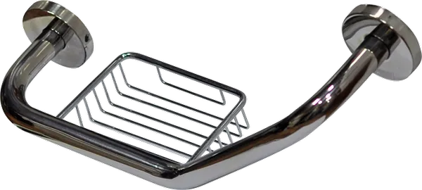 Поручень для ванны изогнутый c мыльницей