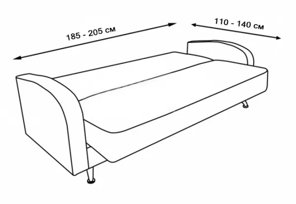 Диван книжка размеры спального места