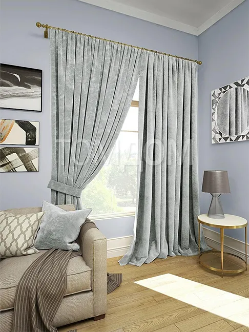 Серые шторы в спальне: примеры сочетания серого цвета с обоями, фото модных новинок, варианты дизайна. Серые шторы в спальне. 29