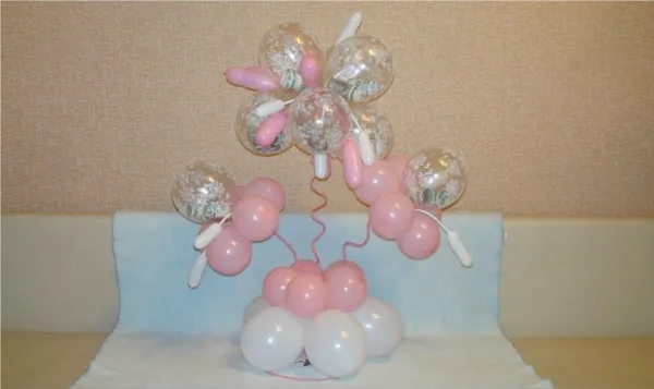 Денежный букет из воздушных шаров