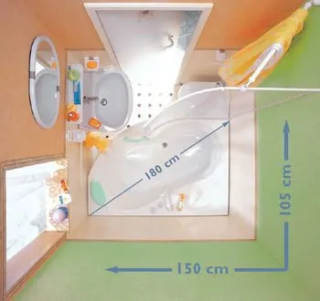 маленькая ванная комната планировка 2