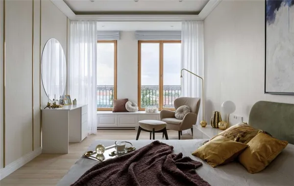 Как оформить интерьер спальни 20 кв м. Дизайн спальни 20 кв м. 11