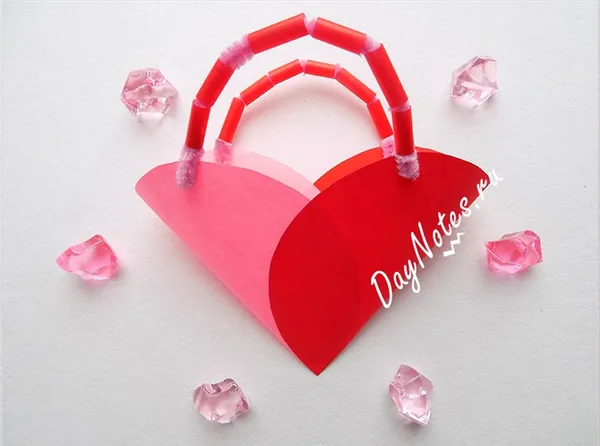 сумочка сердечко из бумаги