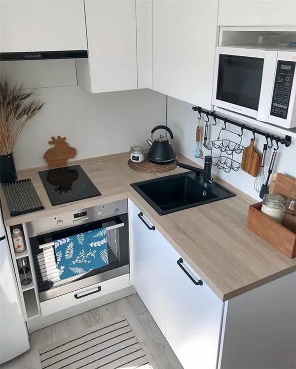 8 вариантов, куда поставить микроволновку на маленькой кухне до 6 кв. м. Куда поставить микроволновку в маленькой кухне. 5