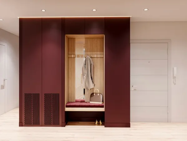 комбинированный шкаф в интерьере коридора