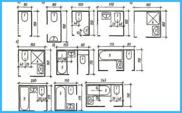 Размеры ванны: стандарты габаритов, типовые, акриловые, чугунные