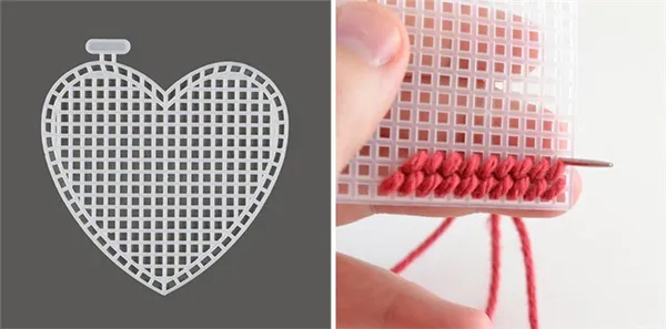 На фото изображено - Как выбрать канву для вышивания?, рис. Пластиковая канва