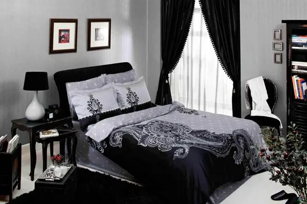 черный цвет с белым фото