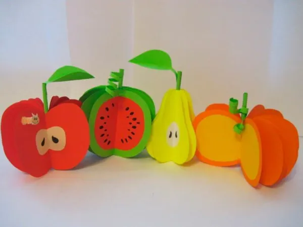 Фрукты из бумаги
